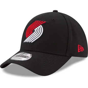 Schwarze verstellbare Curved Cap 9FORTY The League der Portland Trail Blazers NBA von New Era