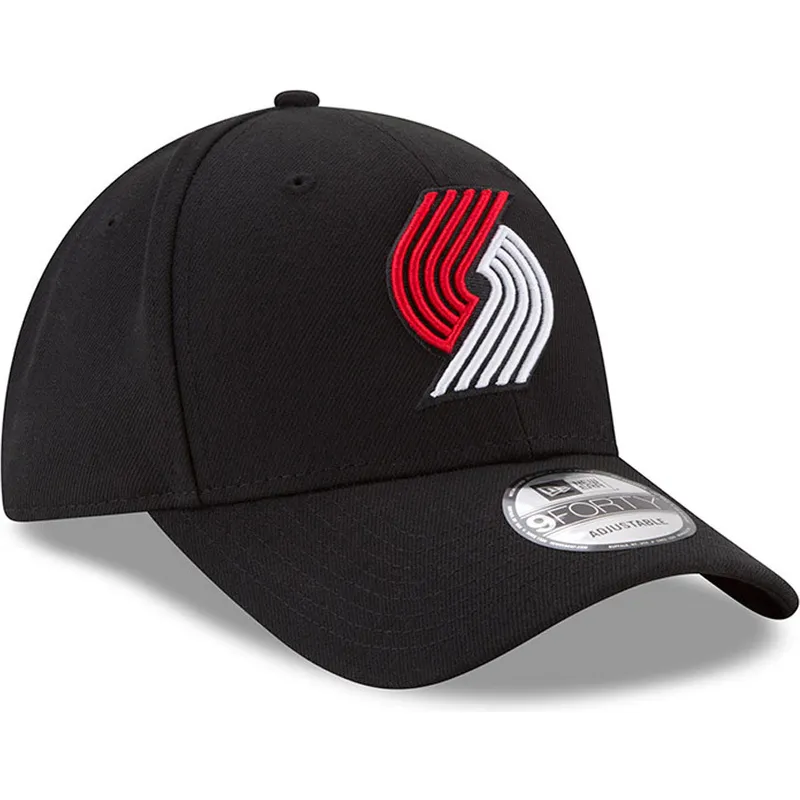 schwarze-verstellbare-curved-cap-9forty-the-league-der-portland-trail-blazers-nba-von-new-era