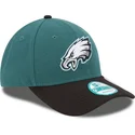 cappellino-visiera-curva-verde-e-nero-regolabile-9forty-the-league-di-philadelphia-eagles-nfl-di-new-era