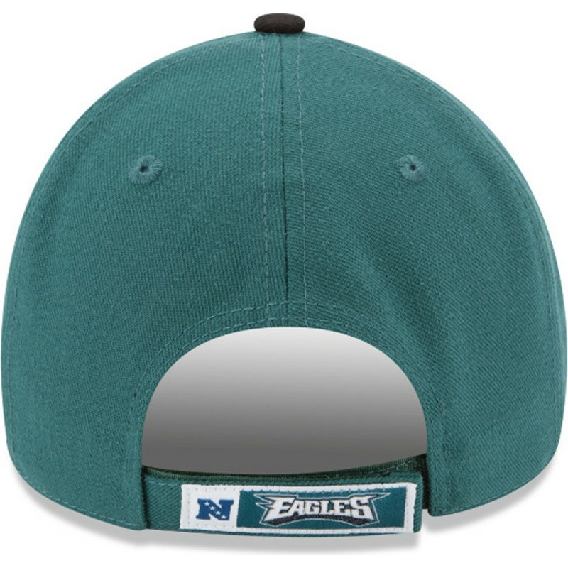 new-era-curved-brim-9forty-the-league-philadelphia-eagles-nfl-green-and-black-adjustable-cap