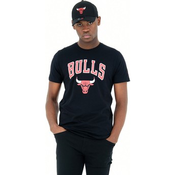 Camiseta manga corta negra de Chicago Bulls NBA de New Era