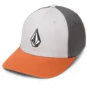volcom-curved-brim-youth-copper-full-stone-xfit-grey-fitted-cap-with-brown-visor