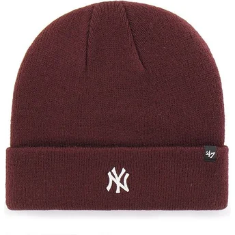 47 Brand New York Yankees MLB Cuff Knit Centerfield Maroon Beanie