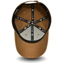 new-era-curved-brim-9forty-essential-new-york-yankees-mlb-light-brown-adjustable-cap