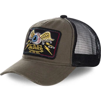 Petten gebogen bruin snapback TRUCK06 van Von Dutch