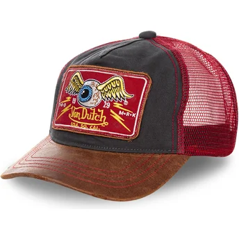 gorra-trucker-negra-roja-y-marron-truck04-de-von-dutch