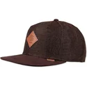djinns-flat-brim-suelin-dark-brown-snapback-cap