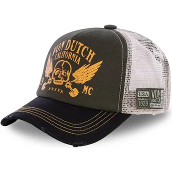 cappellino-trucker-marrone-e-nero-crew5-di-von-dutch