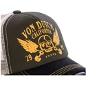 casquette-trucker-marron-et-noire-crew5-von-dutch