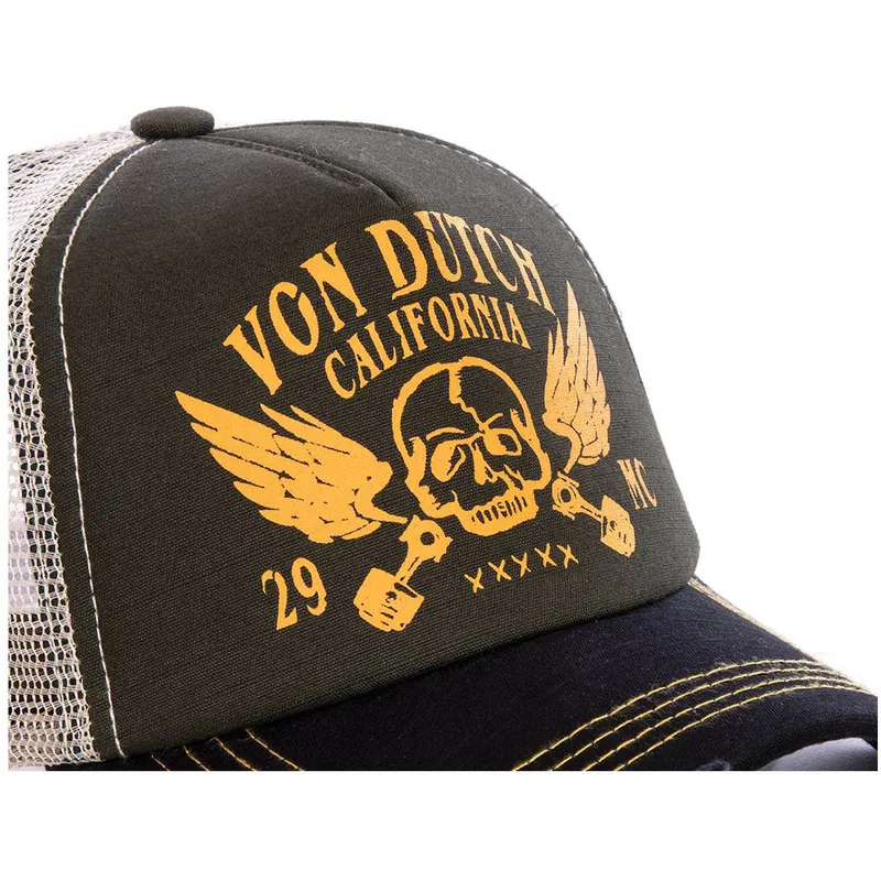 Von Dutch RED & GOLD FLAME TRUCKER HAT