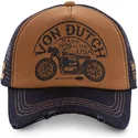 casquette-trucker-marron-et-noire-crew6-von-dutch