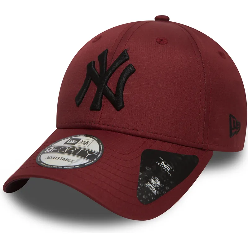 petten-gebogen-rood-verstelbaar-9forty-ripstop-van-new-york-yankees-mlb-van-new-era