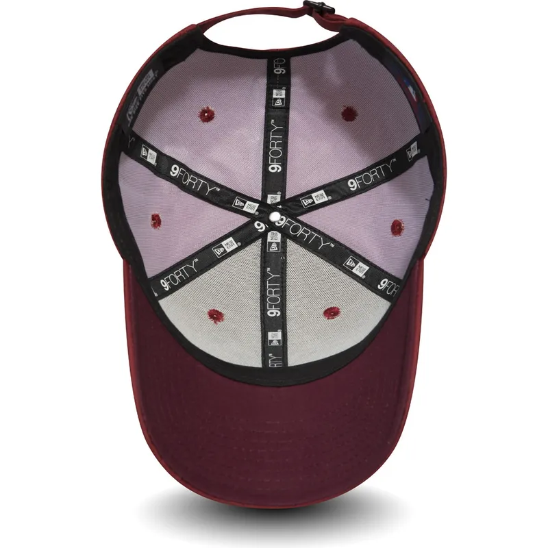 petten-gebogen-rood-verstelbaar-9forty-ripstop-van-new-york-yankees-mlb-van-new-era