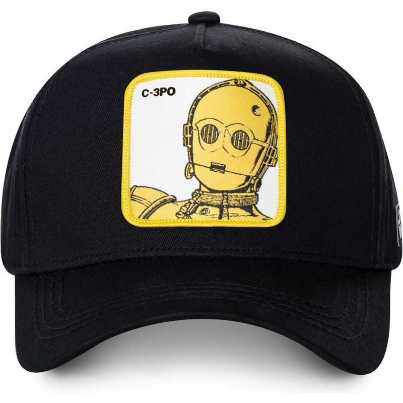 Capslab Curved Brim C3PO C3P3 Star Wars Black Snapback Cap