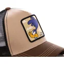 cappellino-trucker-marrone-beep-beep-roa2-looney-tunes-di-capslab