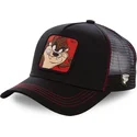 capslab-looney-tunes-taz1-tasmanischer-teufel-schwarze-trucker-kappe