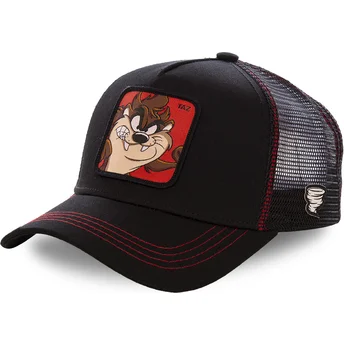Petten gebogen zwart snapback Tasmaanse duivel Looney Tunes van Capslab