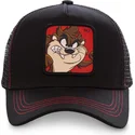 capslab-looney-tunes-taz1-tasmanischer-teufel-schwarze-trucker-kappe