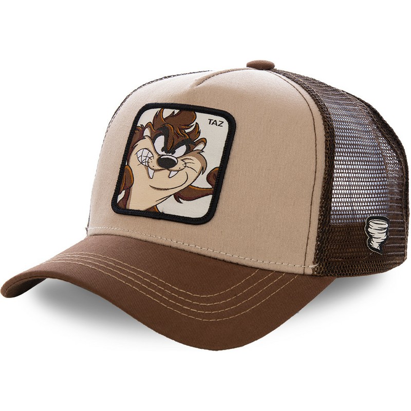 capslab-tasmanian-devil-taz2-looney-tunes-brown-trucker-hat