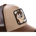 cappellino-trucker-marrone-diavolo-di-tasmania-taz2-looney-tunes-di-capslab