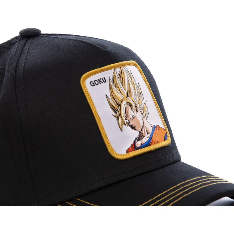 svart-bojd-keps-snapback-son-goku-super-saiyan-go2-dragon-ball-fran-capslab