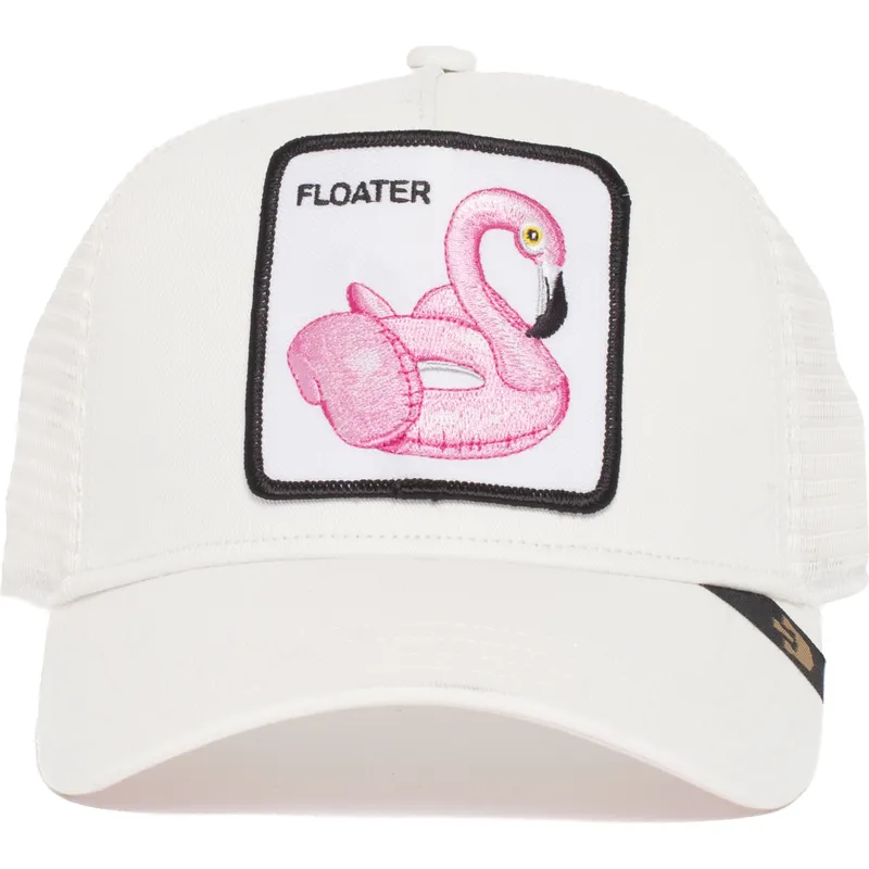 vit-trucker-keps-flamingo-flytring-floater-fran-goorin-bros
