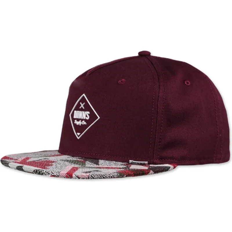 petten-hond-rood-snapback-rubber-aztek-van-djinns