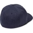 volcom-curved-brim-navy-heather-full-stone-xfit-navy-blue-fitted-cap