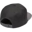 volcom-flat-brim-charcoal-heather-quarter-twill-black-snapback-cap-with-grey-visor