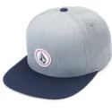 volcom-flat-brim-heather-grey-quarter-twill-grey-snapback-cap-with-blue-visor