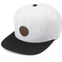 volcom-flat-brim-grey-vintage-quarter-fabric-grey-snapback-cap-with-black-visor