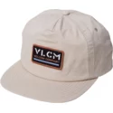 volcom-flat-brim-almond-nora-hat-beige-snapback-cap