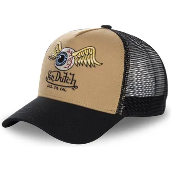 Gorra trucker marrón y negra MOU de Von Dutch
