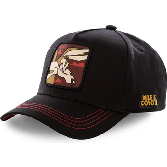 gorra-curva-negra-snapback-coyote-coy3-looney-tunes-de-capslab