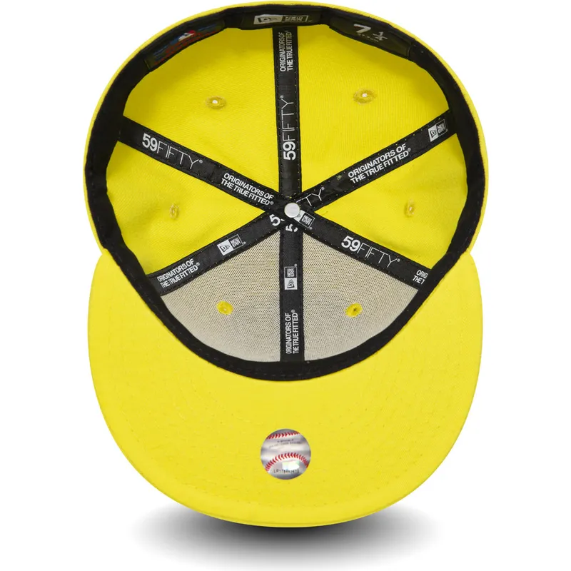 petten-plat-geel-aangepast-59fifty-essential-van-new-york-yankees-mlb-van-new-era