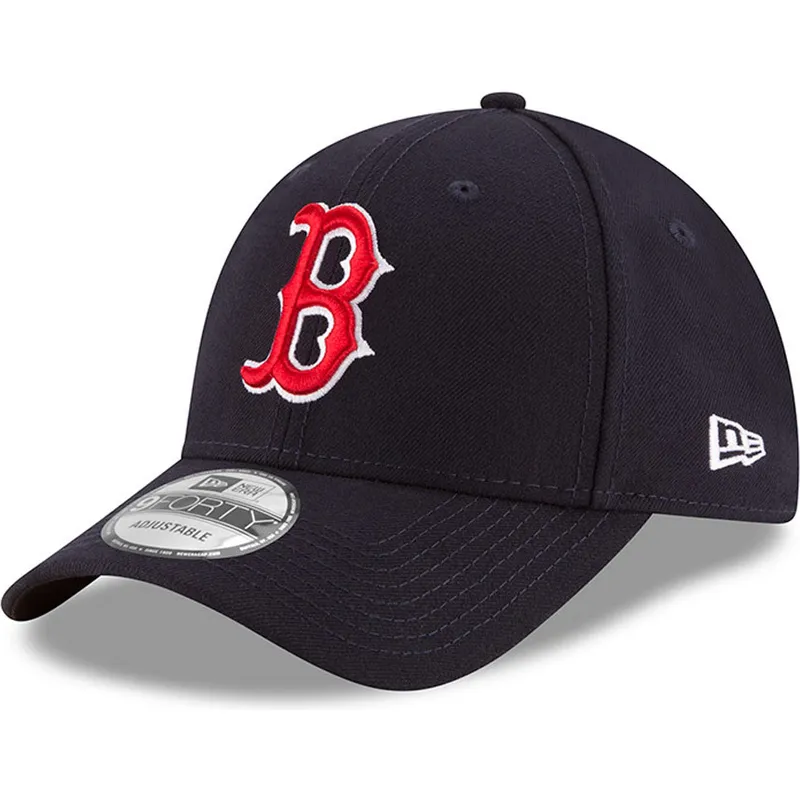 petten-gebogen-marineblauw-verstelbare-band-9forty-the-league-van-boston-red-sox-mlb-van-new-era