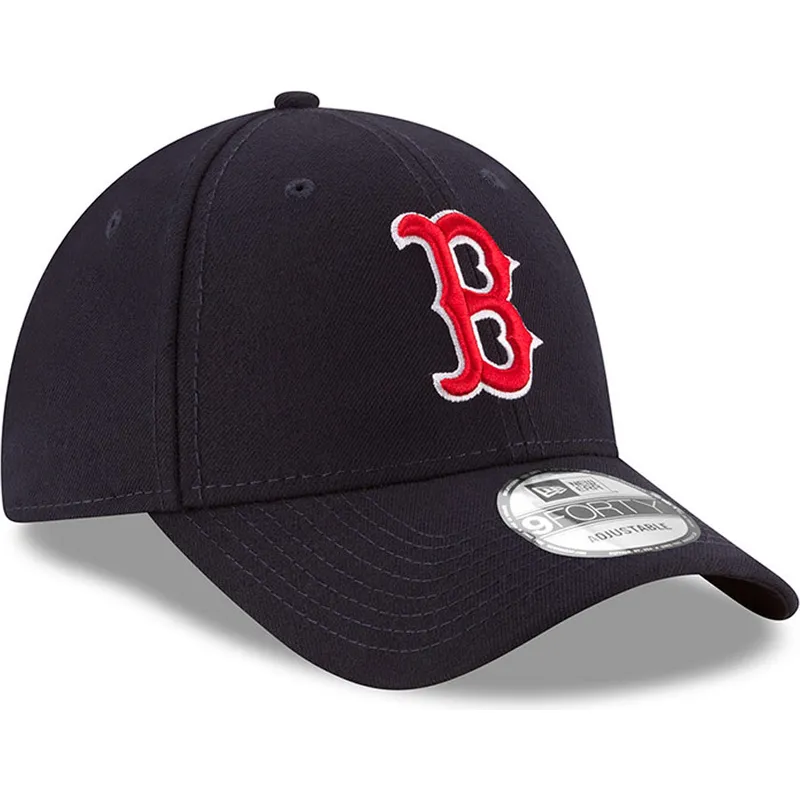 marineblaue-verstellbare-curved-cap-9forty-the-league-der-boston-red-sox-mlb-von-new-era