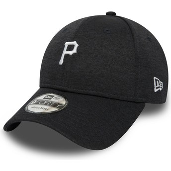 Gorra curva negra ajustable 9FORTY Shadow Tech de Pittsburgh Pirates MLB de New Era