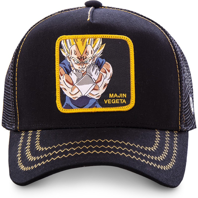 Gorra trucker negra Majin Vegeta MV2 Dragon Ball de Capslab