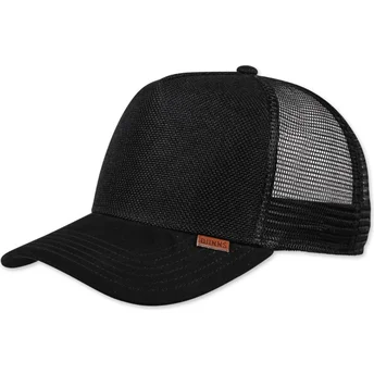 Petten gebogen zwart snapback Suelin van Djinns