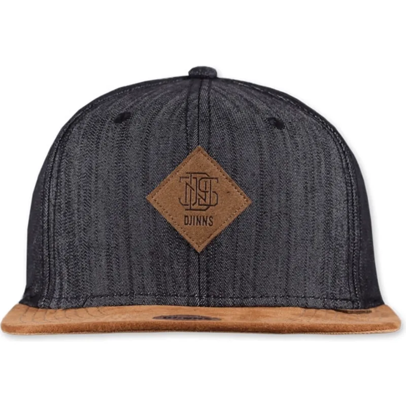 petten-plat-zwart-snapback-linen-2015-van-djinns