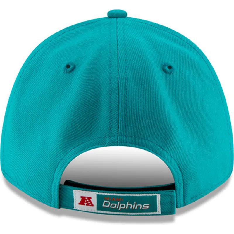 blaue-verstellbare-curved-cap-9forty-the-league-der-miami-dolphins-nfl-von-new-era