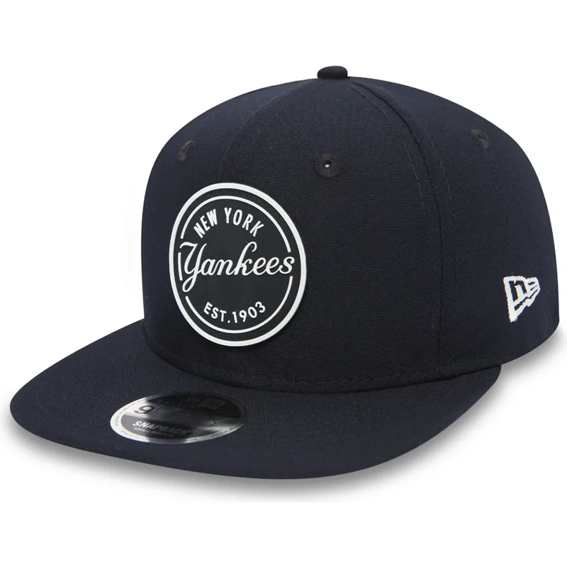 petten-plat-zwart-snapback-9fifty-rubber-emblem-van-new-york-yankees-mlb-van-new-era