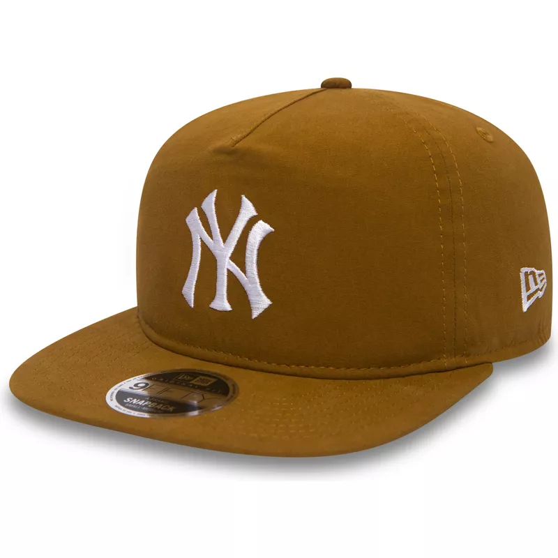 new-era-flat-brim-9fifty-a-frame-lightweight-new-york-yankees-mlb-brown-snapback-cap