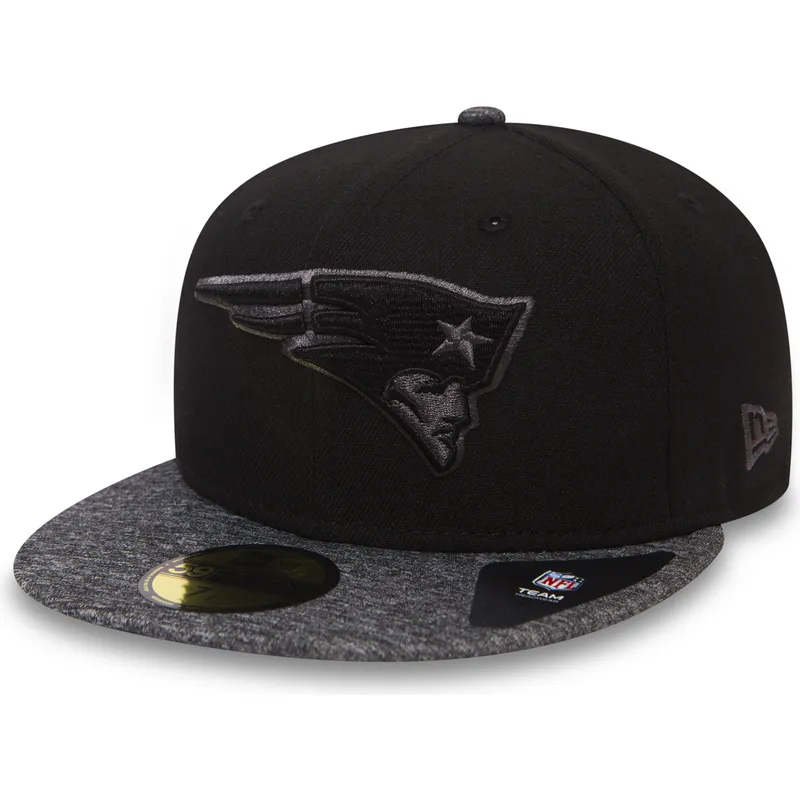 petten-plat-zwart-fitted-59fifty-grey-collection-van-new-england-patriots-nfl-van-new-era