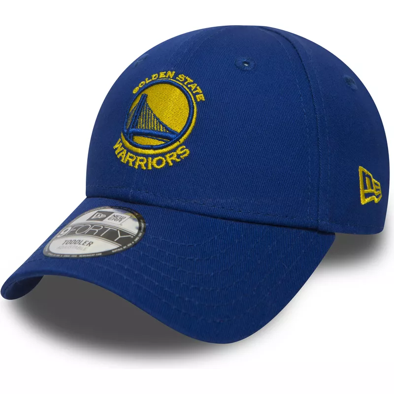 new-era-curved-brim-youth-9forty-essential-golden-state-warriors-nba-blue-adjustable-cap
