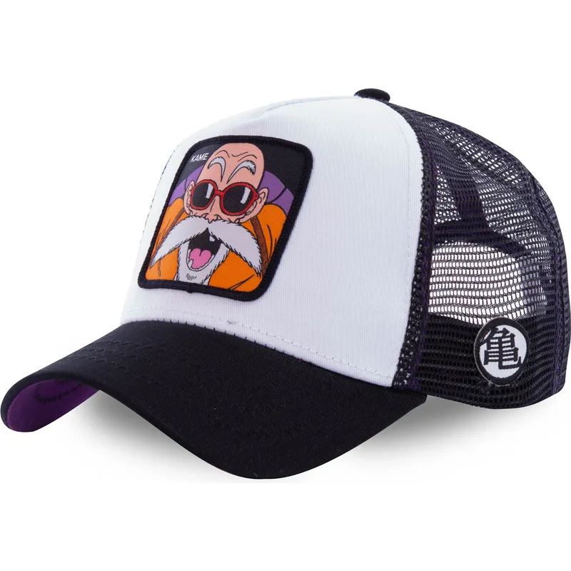 petten-gebogen-wit-snapback-master-roshi-kam4-dragon-ball-muten-roshi-dragon-ball-van-capslab