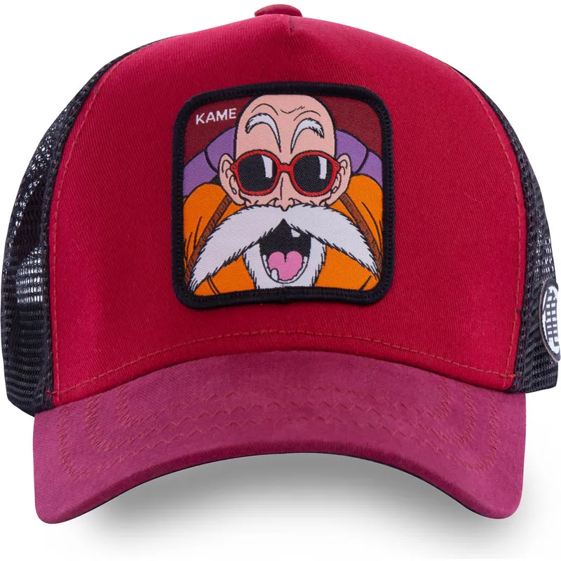 petten-gebogen-rood-snapback-kam5-muten-roshi-dragon-ball-van-capslab