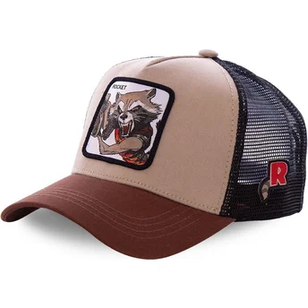 gorra-trucker-marron-rocket-raccoon-roc1-marvel-comics-de-capslab