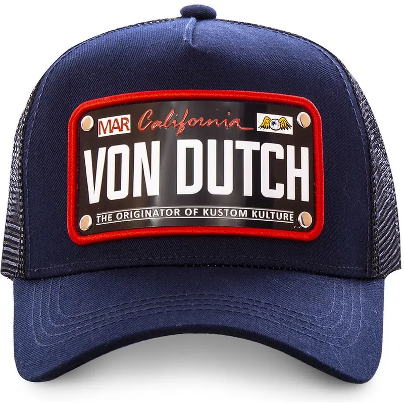 petten-gebogen-marineblauw-verstelbaar-placa-california-cal2-van-von-dutch